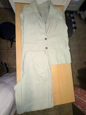 a new day Light Mint Women's Pantsuit - Blazer & Trousers